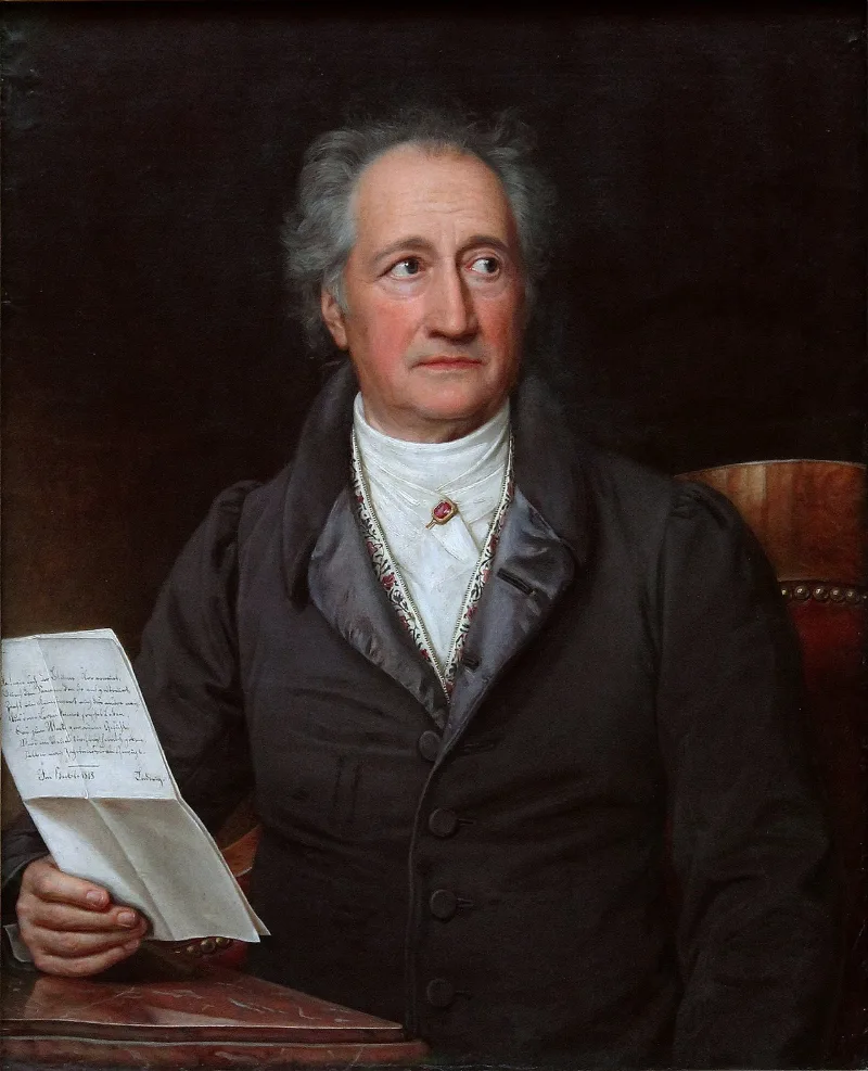 Portrait of Johann Wolfgang von Goethe, German poet, scientist and statesman